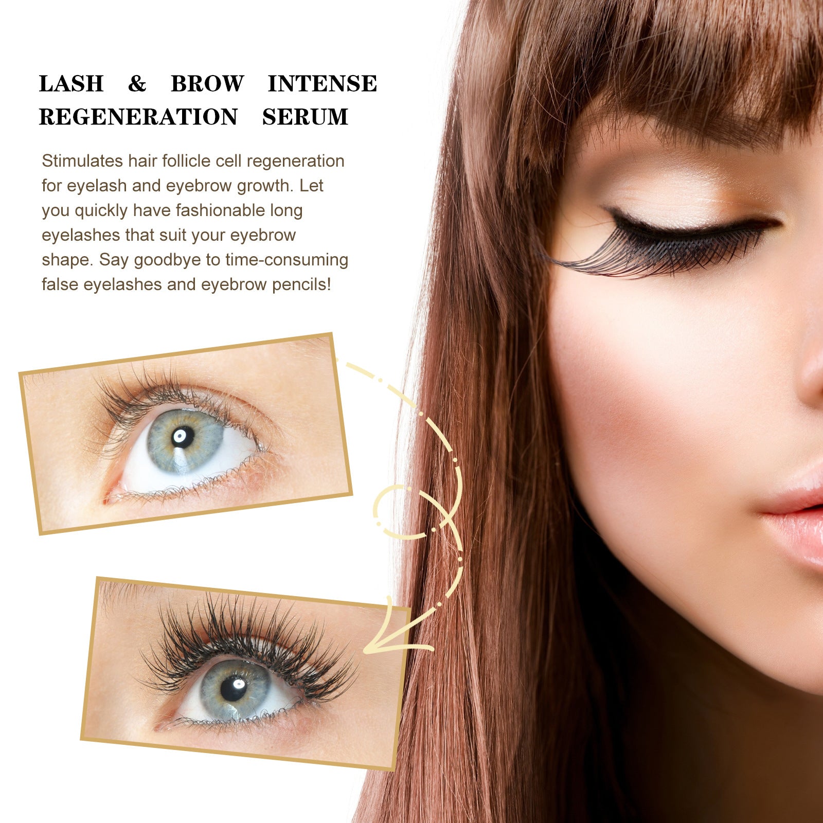 EELHOE Eyelash Growth Serum – Lengthening, Curling, Moisturizing Lash & Brow Enhancer (20ml + 2 Brushes)