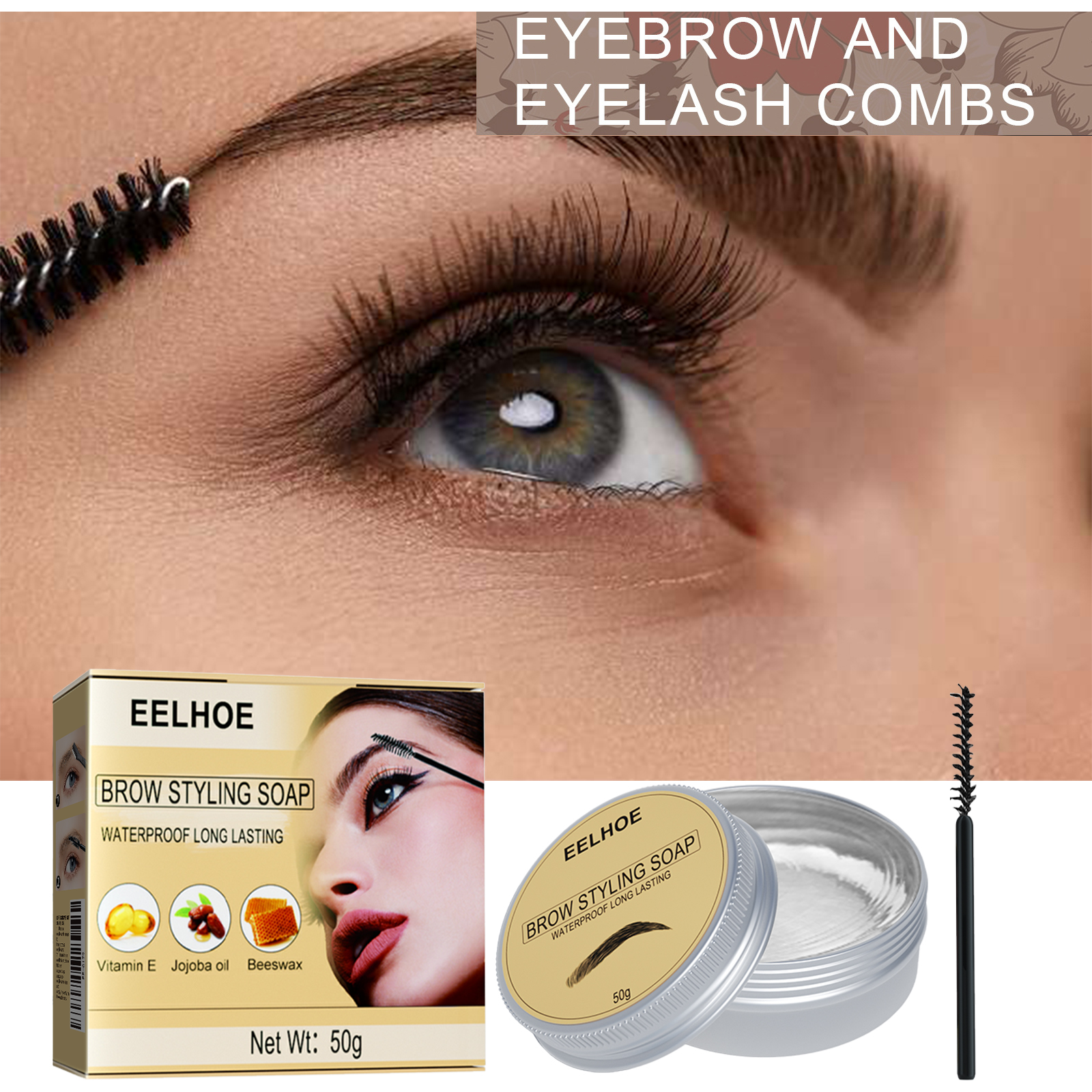 EELHOE Clear Brow Styling Gel | Transparent Long-Lasting & Natural Brow Setter